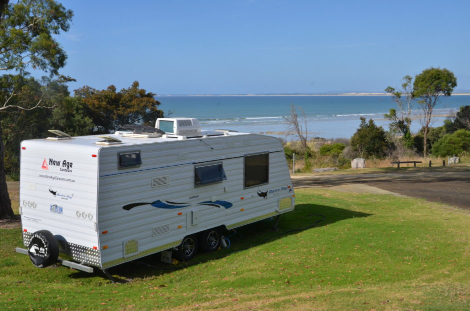 travelling tasmania with a caravan